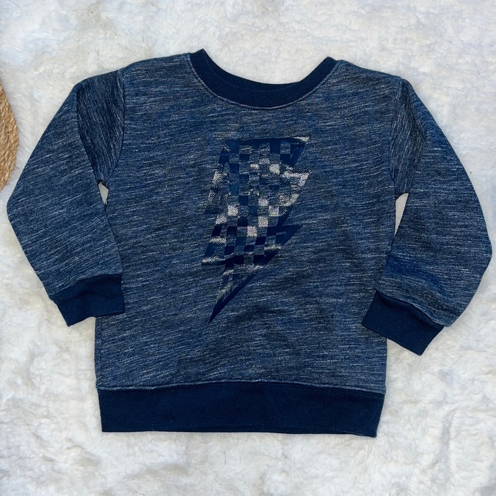 Boys 2T Blue Lightening Bolt Sweater
